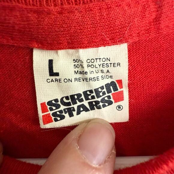 Vtg 90s NBA 1991 Chicago Bulls Eastern Champions T Shirt L Jordan Red Y2k - Picture 4 of 8